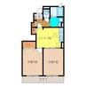 ラフレシールベルメゾンＢ 2DKの間取り
