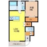 エスカレント上峰 A 1LDKの間取り