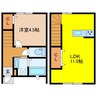 CREDO基山Ⅰ 1LDKの間取り