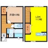 CREDO基山Ⅲ 1LDKの間取り