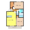 エスポワール弥生が丘 2LDKの間取り
