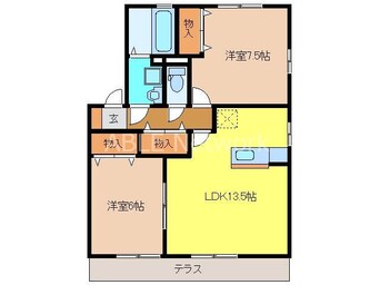 間取図 リビングタウン弥生が丘Ｂ棟