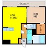 ユーミー元町 1LDKの間取り