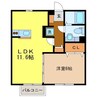 ジュネス・鳥栖 1LDKの間取り