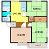 鳥栖ウエストハイツ 3DKの間取り