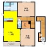 クレセオ泉 2LDKの間取り
