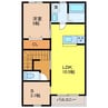 エスカレント上峰 B 1LDK+Sの間取り