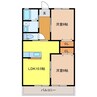 グレイスA 2LDKの間取り