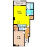 ヒカルサ鳥栖 今泉ノース 1LDKの間取り