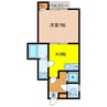 リアンジュB棟 1Kの間取り