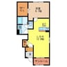 シャングリラ壱番館 1LDKの間取り