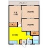 コーポ上峰 3DKの間取り