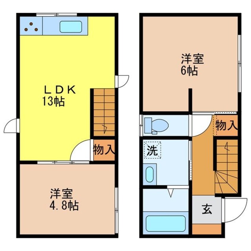 間取図 Rizエクリュ轟木