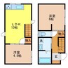 Rizエクリュ轟木 2LDKの間取り