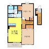 セイバリーレジデンスⅠ 2LDKの間取り