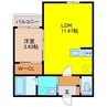 BRAVE BASE REOⅡ 1LDKの間取り