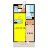 Ｄ.セジール 1LDKの間取り