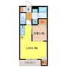 リベルタ基山 1LDKの間取り