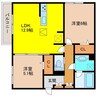 グラジオ 2LDKの間取り