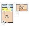 サンマリノ豆津 1Kの間取り