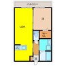 Grandeur 1LDKの間取り