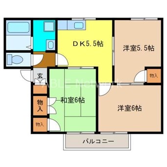 間取図 メゾンドール B棟