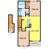 スカイブルーA 2LDKの間取り