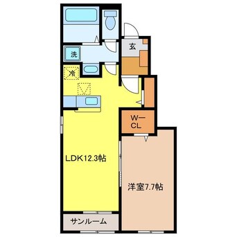 間取図 スカイブルーB