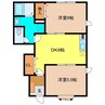 リジェールヴィラ 2DKの間取り