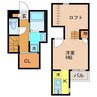 CB鳥栖ヴェールニル 1Kの間取り