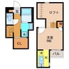 CB鳥栖ヴェールニル 1Kの間取り