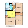 カーサ･野添Ⅱ 3DKの間取り