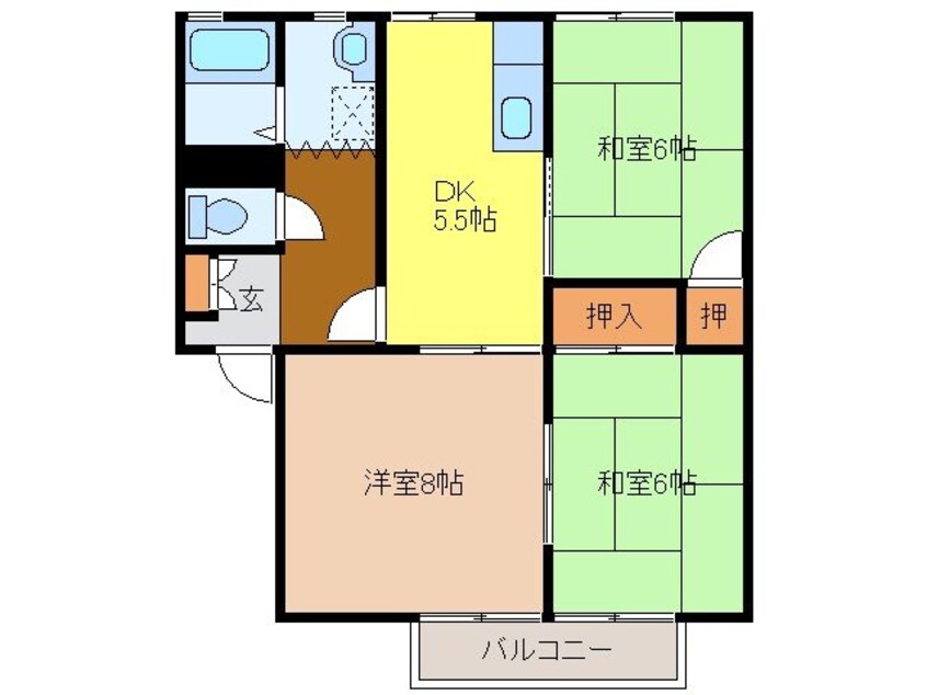 間取図 アミューズメントシティWING A棟