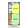 第一大正町ハイツ 1DKの間取り