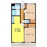 カントリーハイムむらたⅠ番館 2LDKの間取り