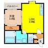Riva鳥栖本町 1LDKの間取り