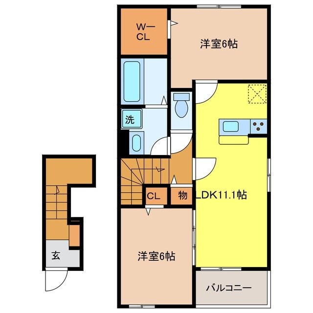 間取り図 カバナトゥアンメゾン A棟