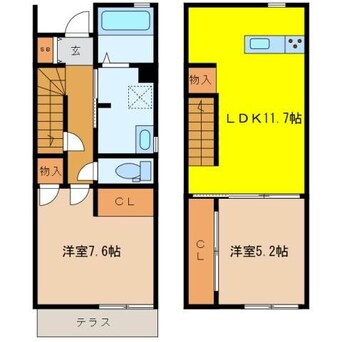 間取図 エクリュ　エスパージュ