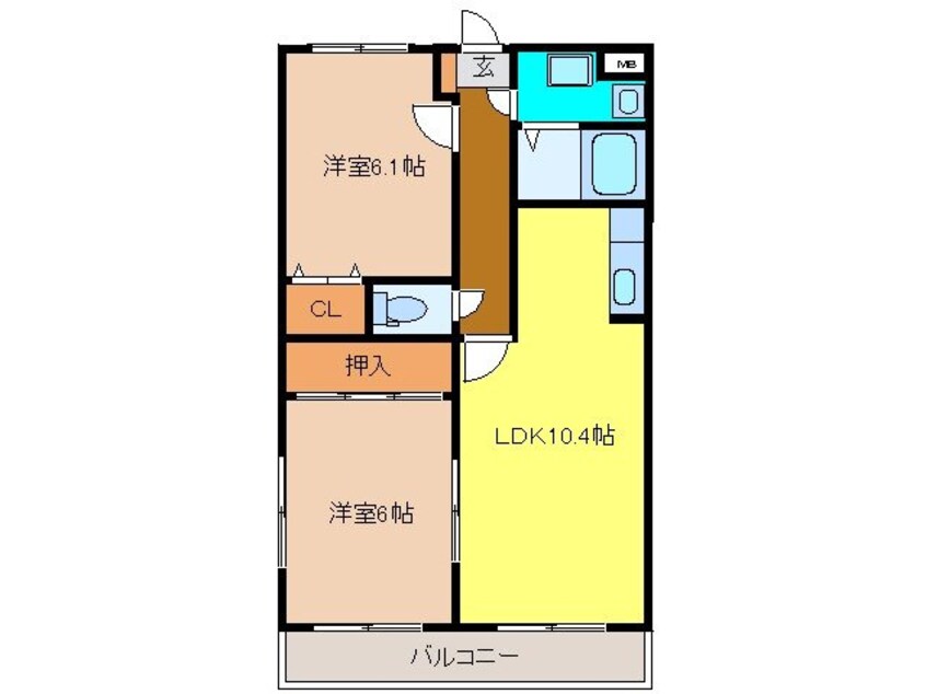 間取図 グレースコート上峰Ⅱ番館