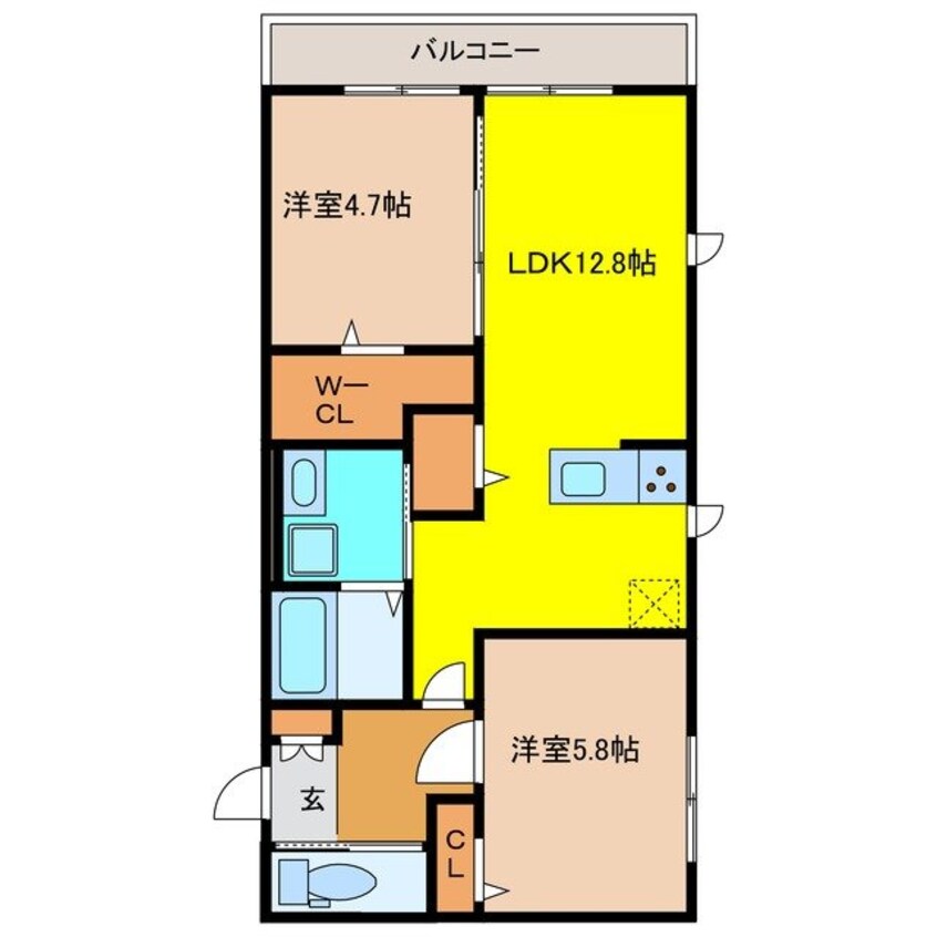 間取図 GUCCIフィールドⅡ