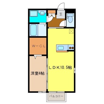 間取図 メゾン・ド・フルールD棟