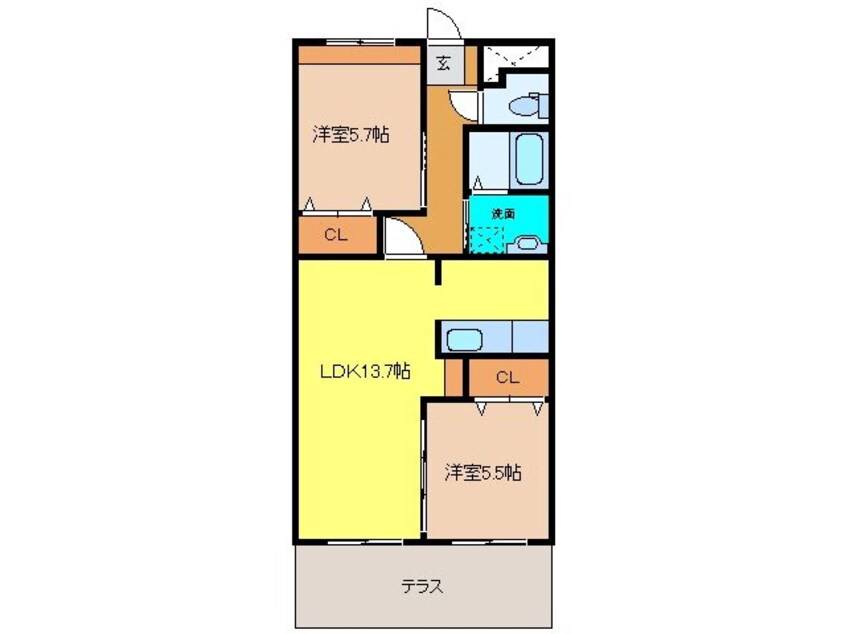 間取図 サニーヒルズ姫方