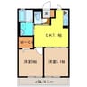 セリージェⅡ 2DKの間取り