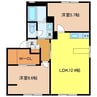 ルミエール基山Ｃ棟 2LDKの間取り