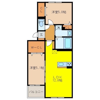 間取図 レオクラップ蔵上