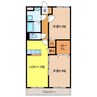 ユーミー旭 2LDKの間取り
