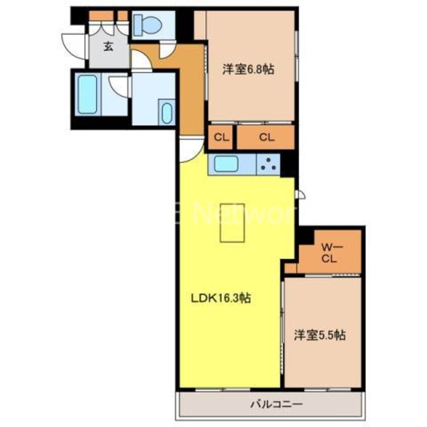 間取図 シャーメゾンステージ鳥栖