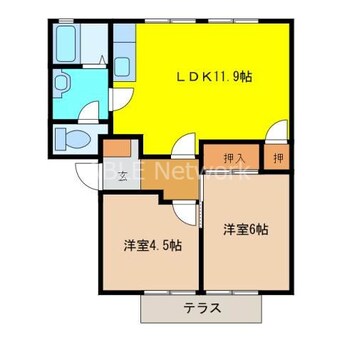 間取図 レ・シャルマントメゾンＣ棟