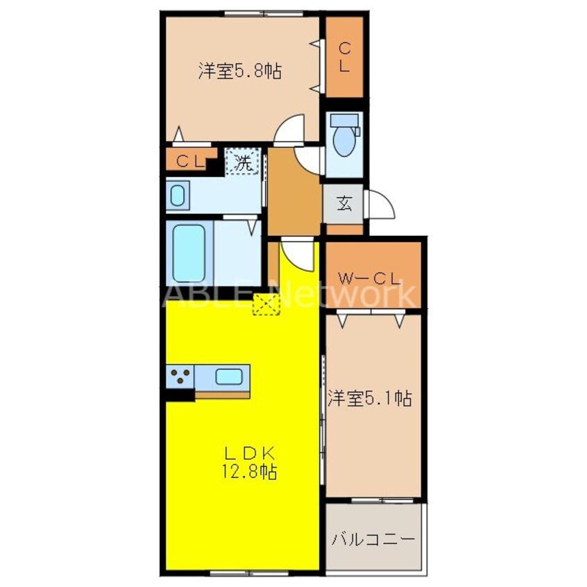 間取図 レオクラップ蔵上