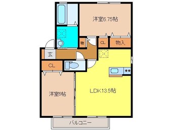 間取図 ドエル古賀Ｂ棟